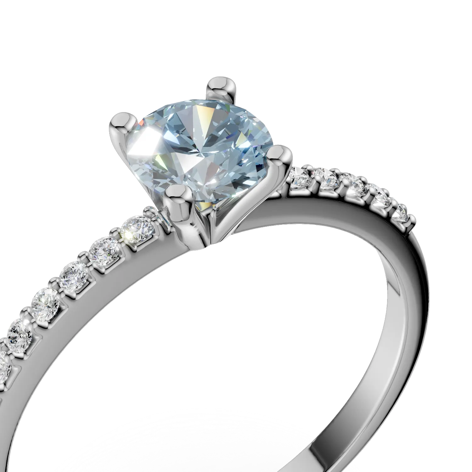 White gold engagement ring