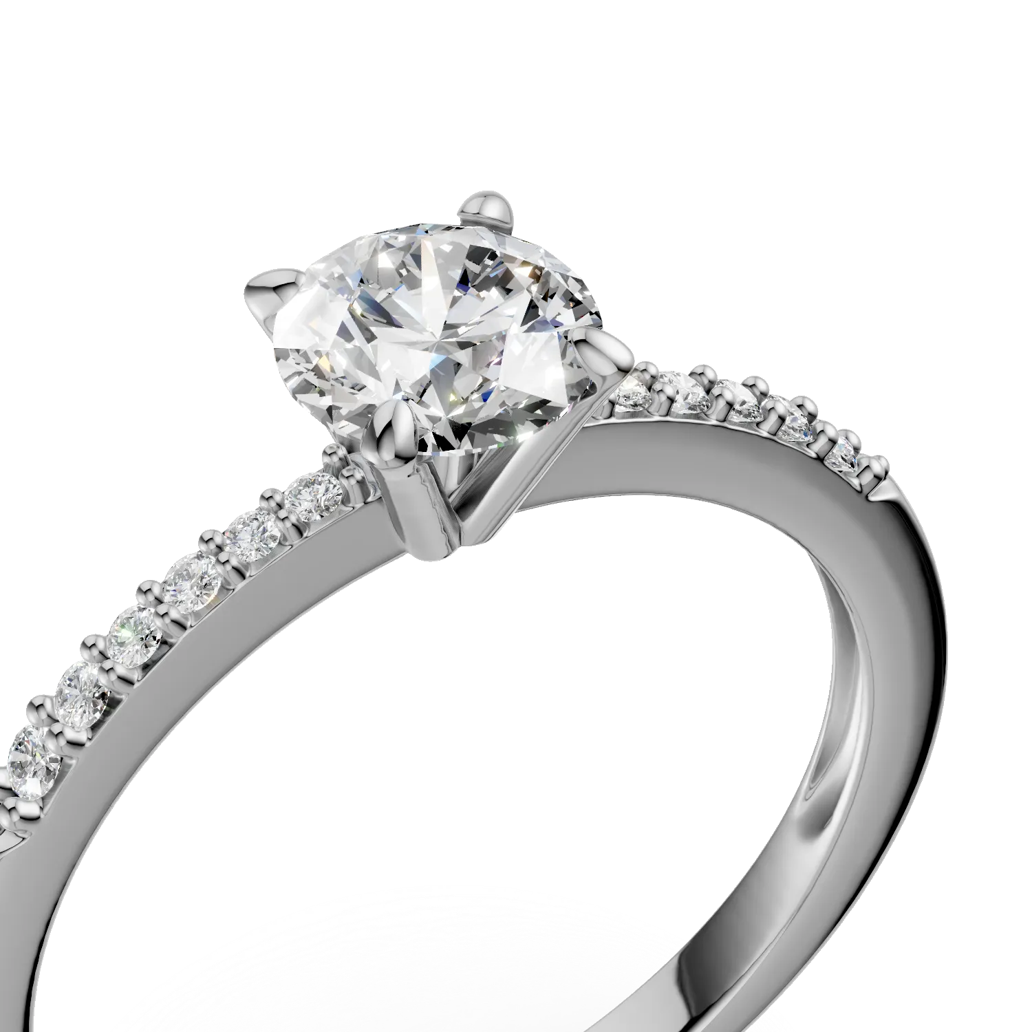 White gold engagement ring