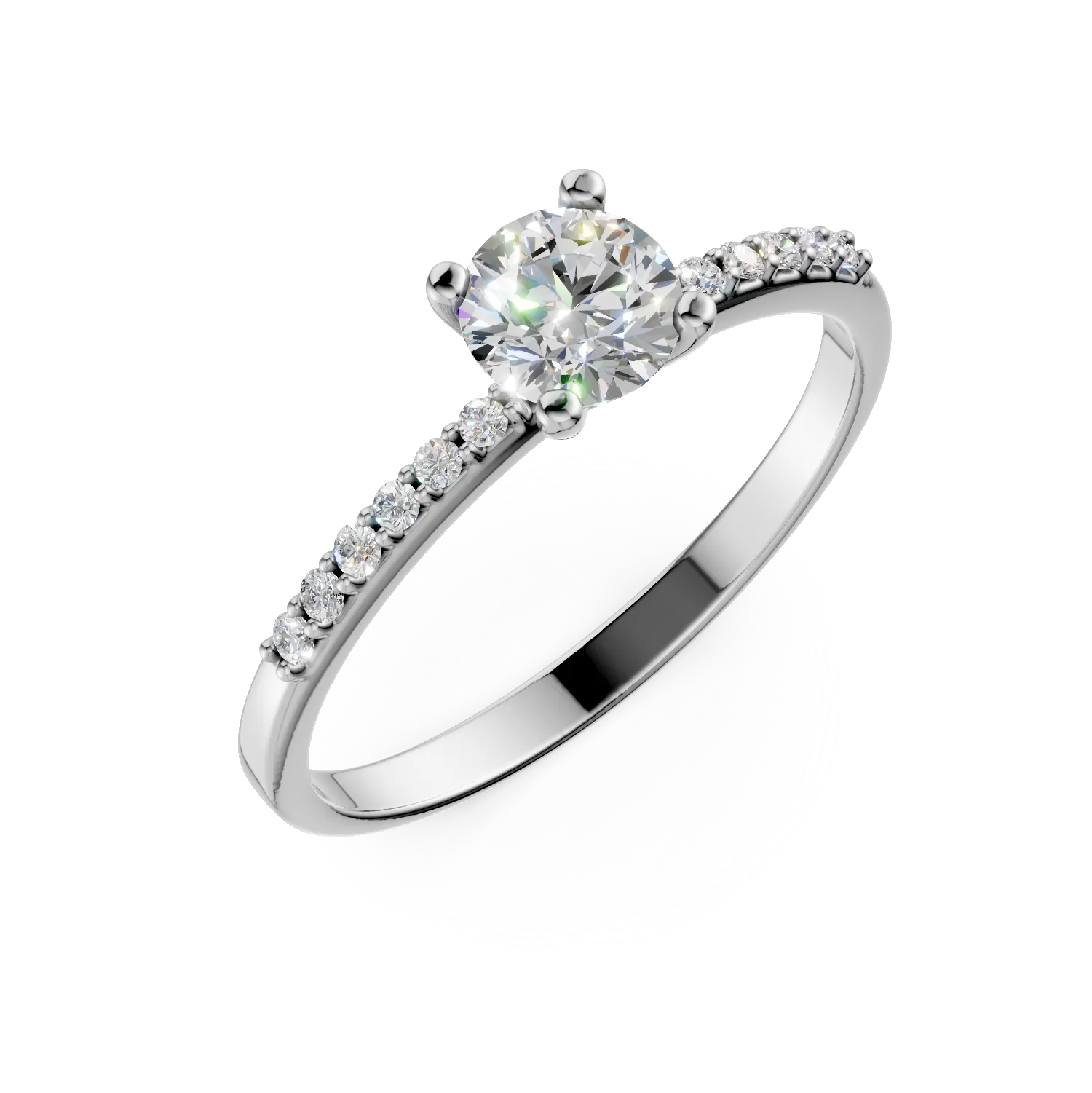 White gold engagement ring-123820