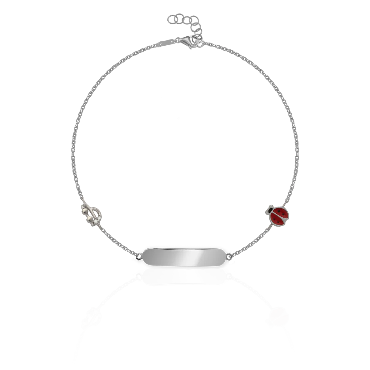 14K white gold children bracelet