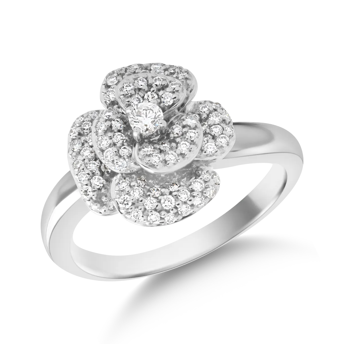 18K white gold ring with 0.56ct diamonds