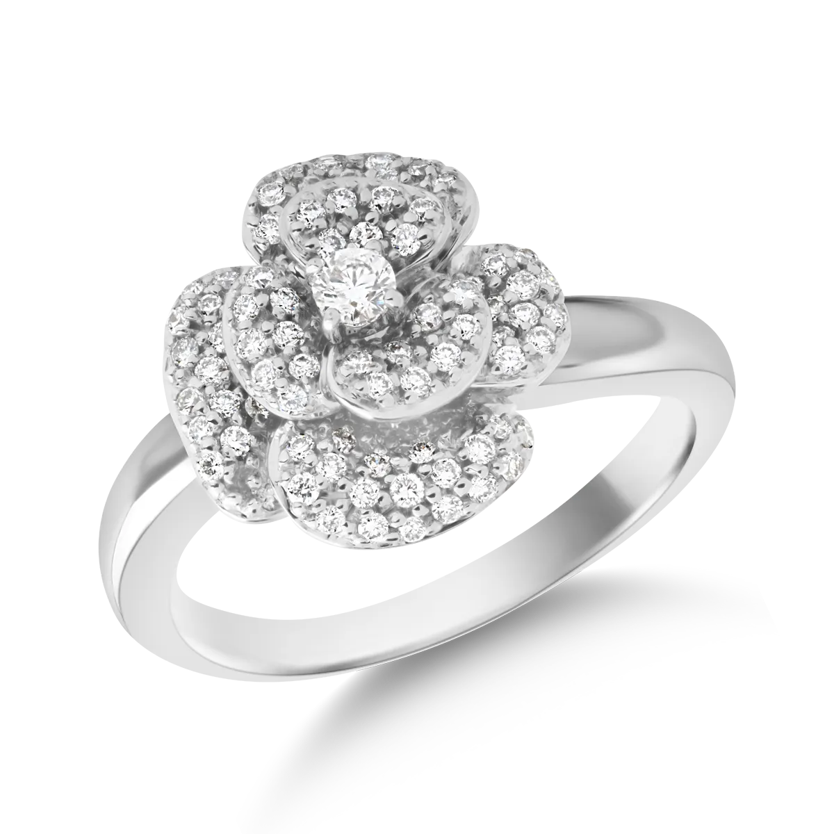 Inel din aur alb cu diamante de 0.56ct