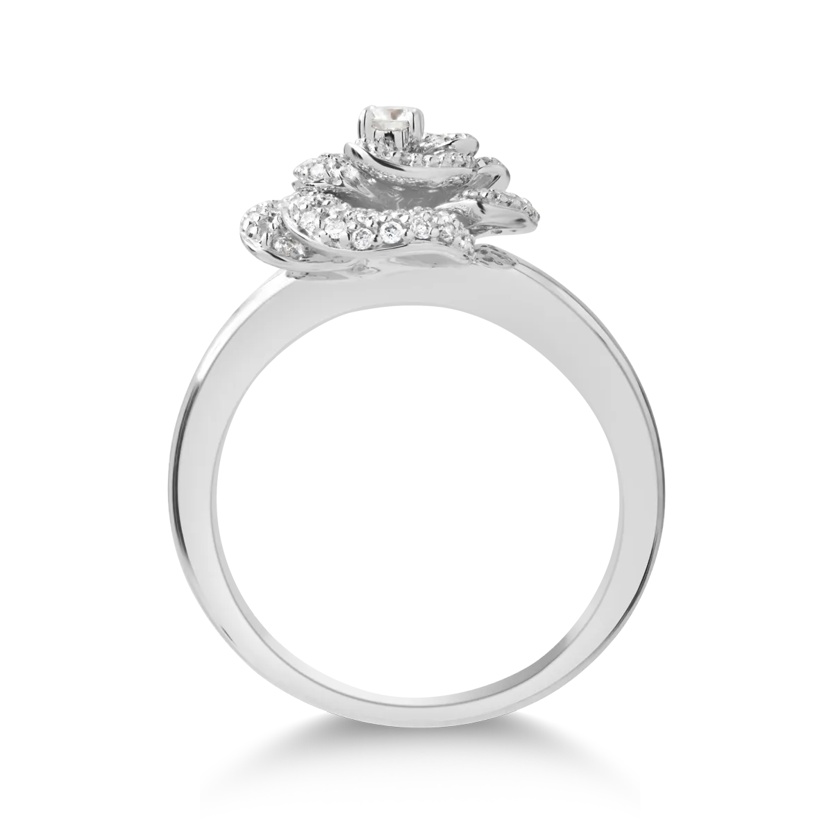 Inel din aur alb cu diamante de 0.56ct