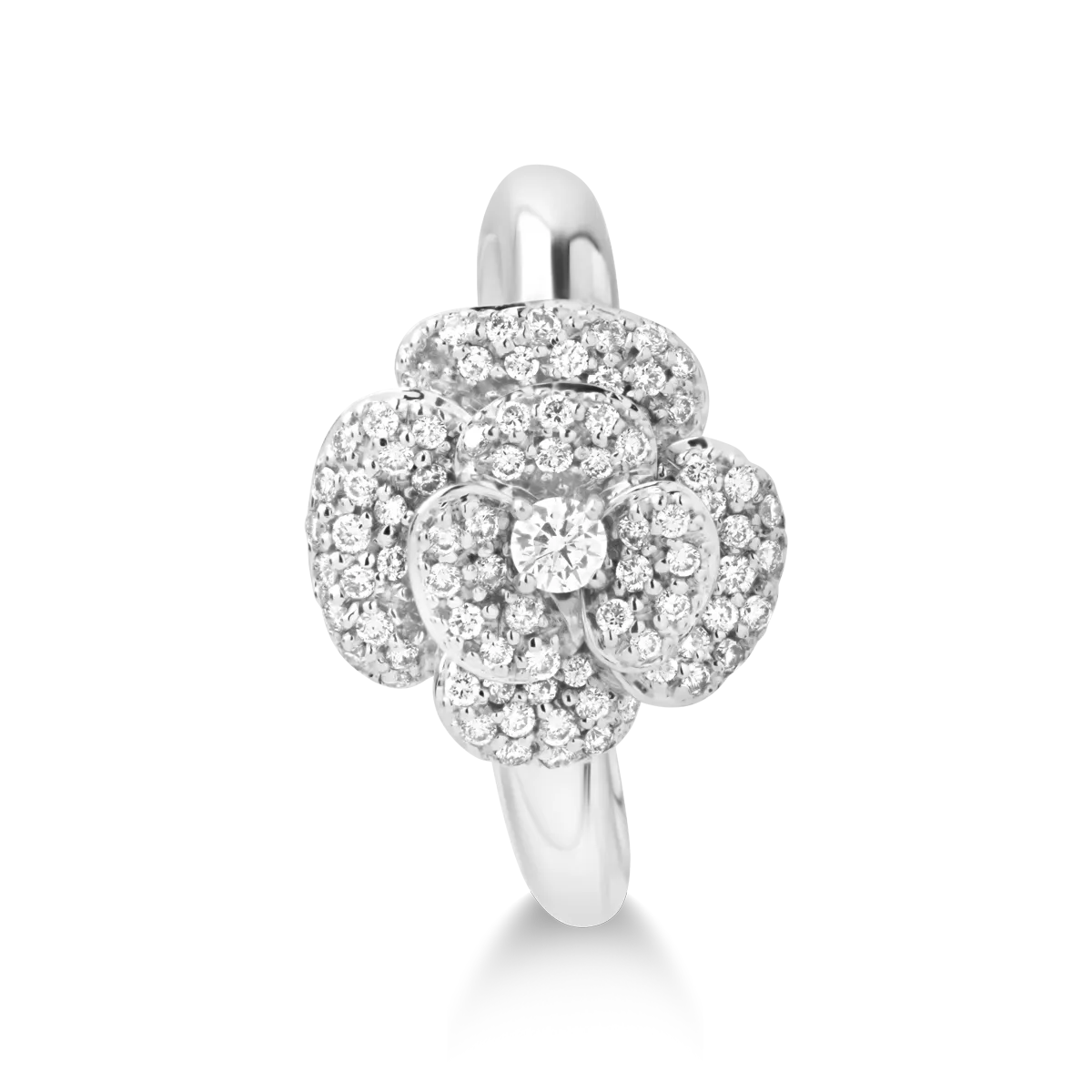 Inel din aur alb cu diamante de 0.56ct