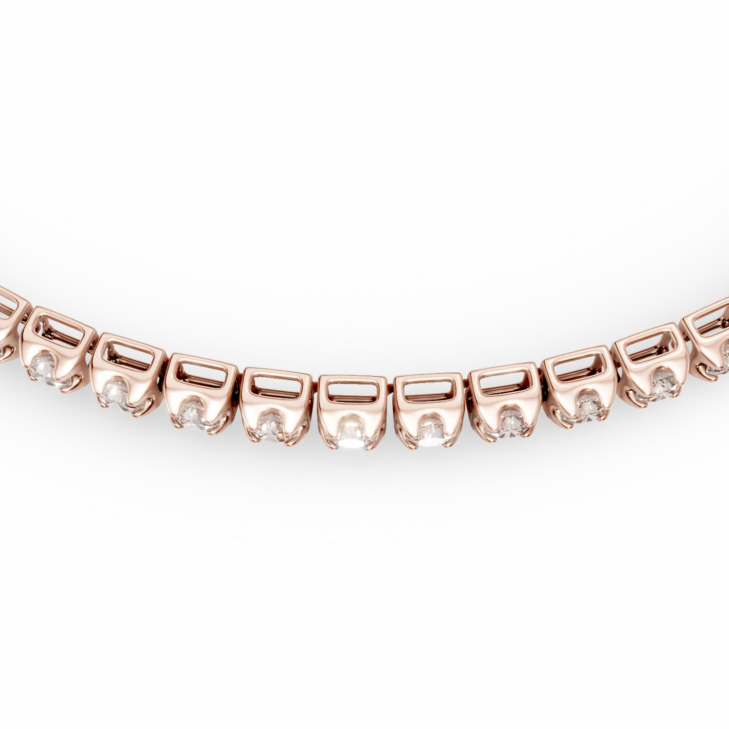 Тенис гривна от 18K розово злато с 1,5 карата кафяви диаманти