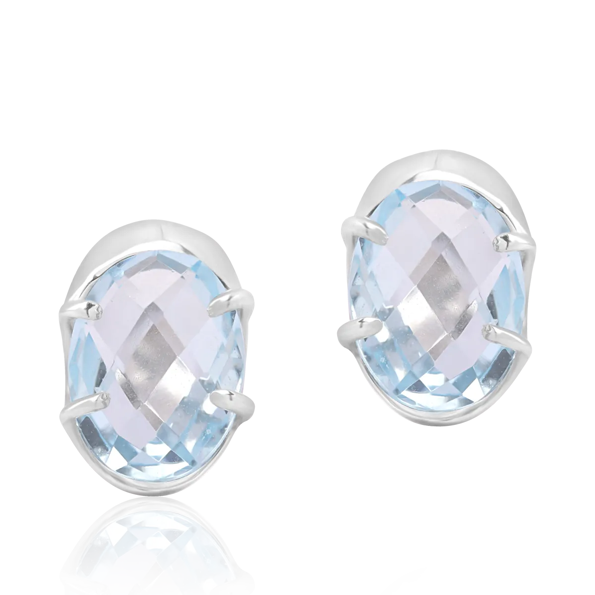 Обеци от бяло злато 14K-123926