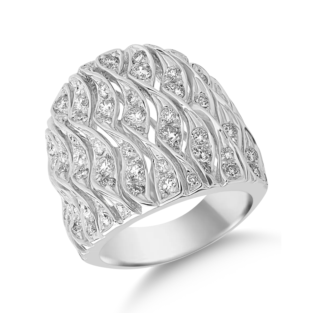 18K white gold ring with 2.60ct diamonds