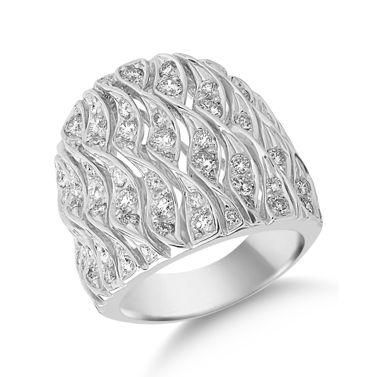 Inel din aur alb cu diamante de 2.60ct