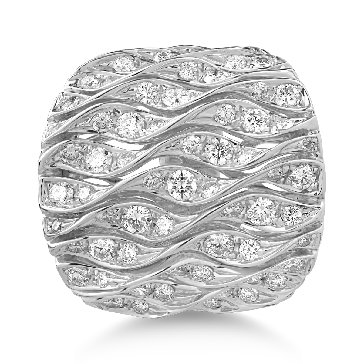 Inel din aur alb cu diamante de 2.60ct