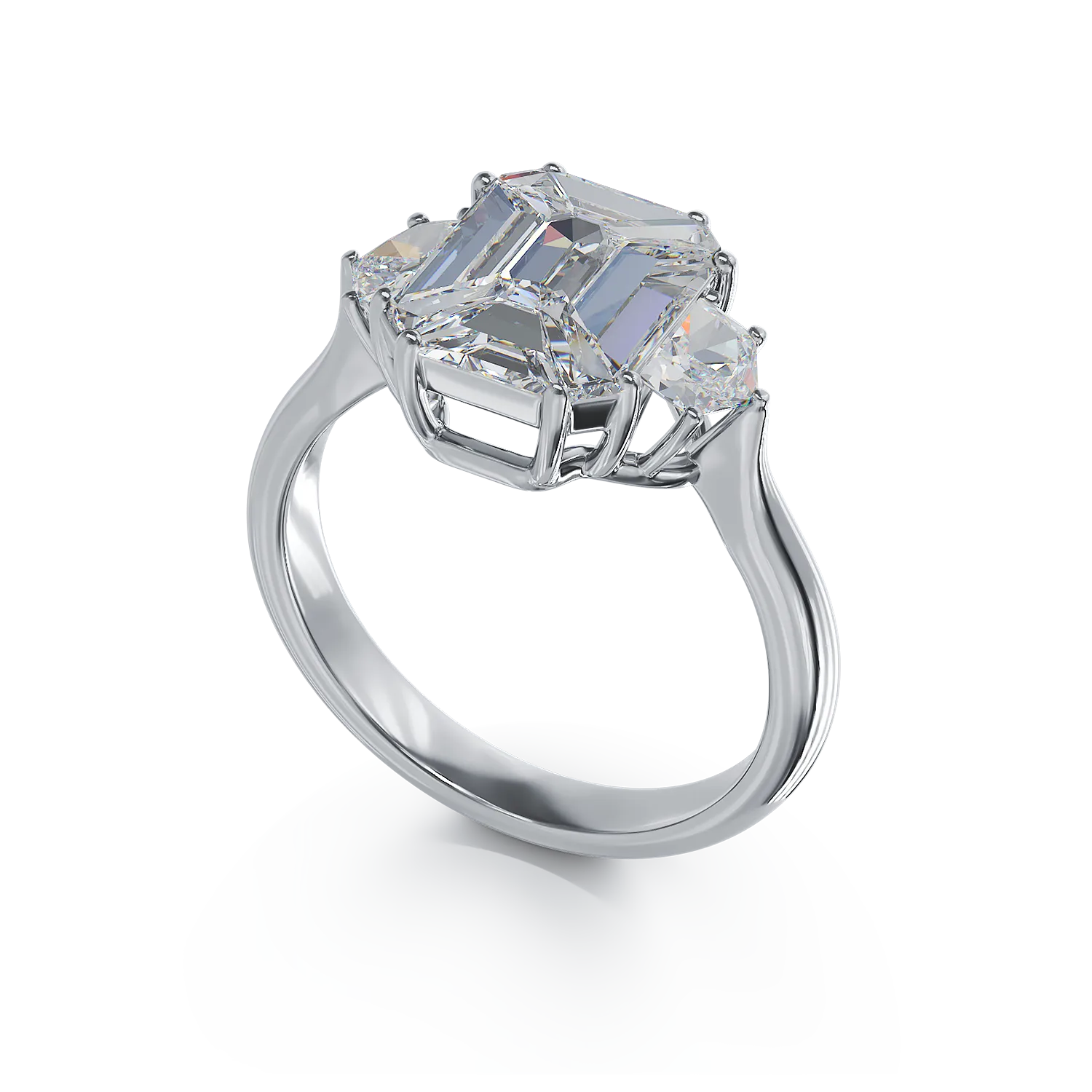 18K fehérarany eljegyzési gyűrű 1.22ct gyémántokkal