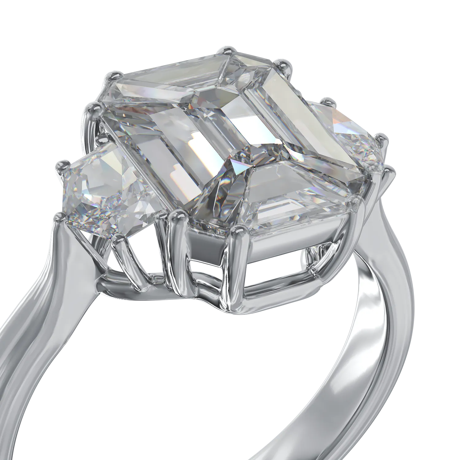 18K white gold engagement ring with 1.22ct diamonds
