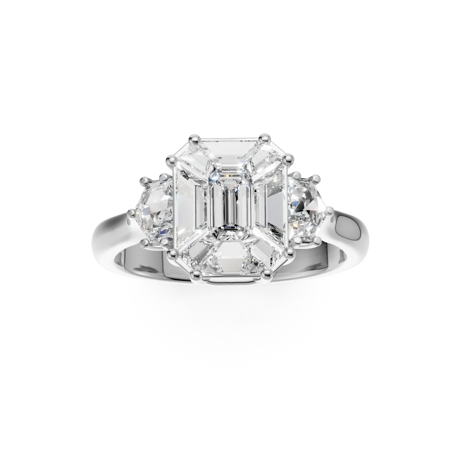 18K fehérarany eljegyzési gyűrű 1.22ct gyémántokkal