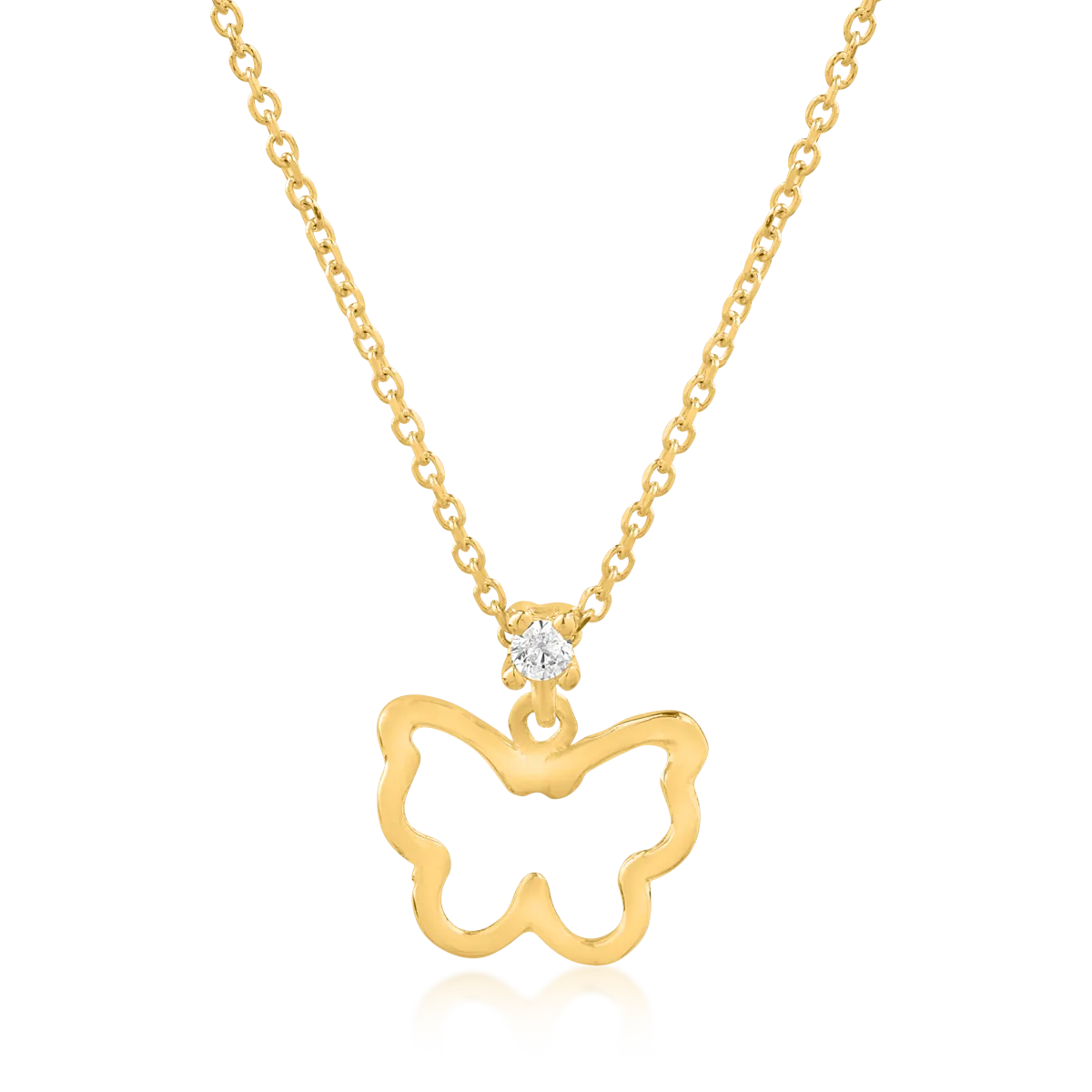 14K yellow gold pendant necklace