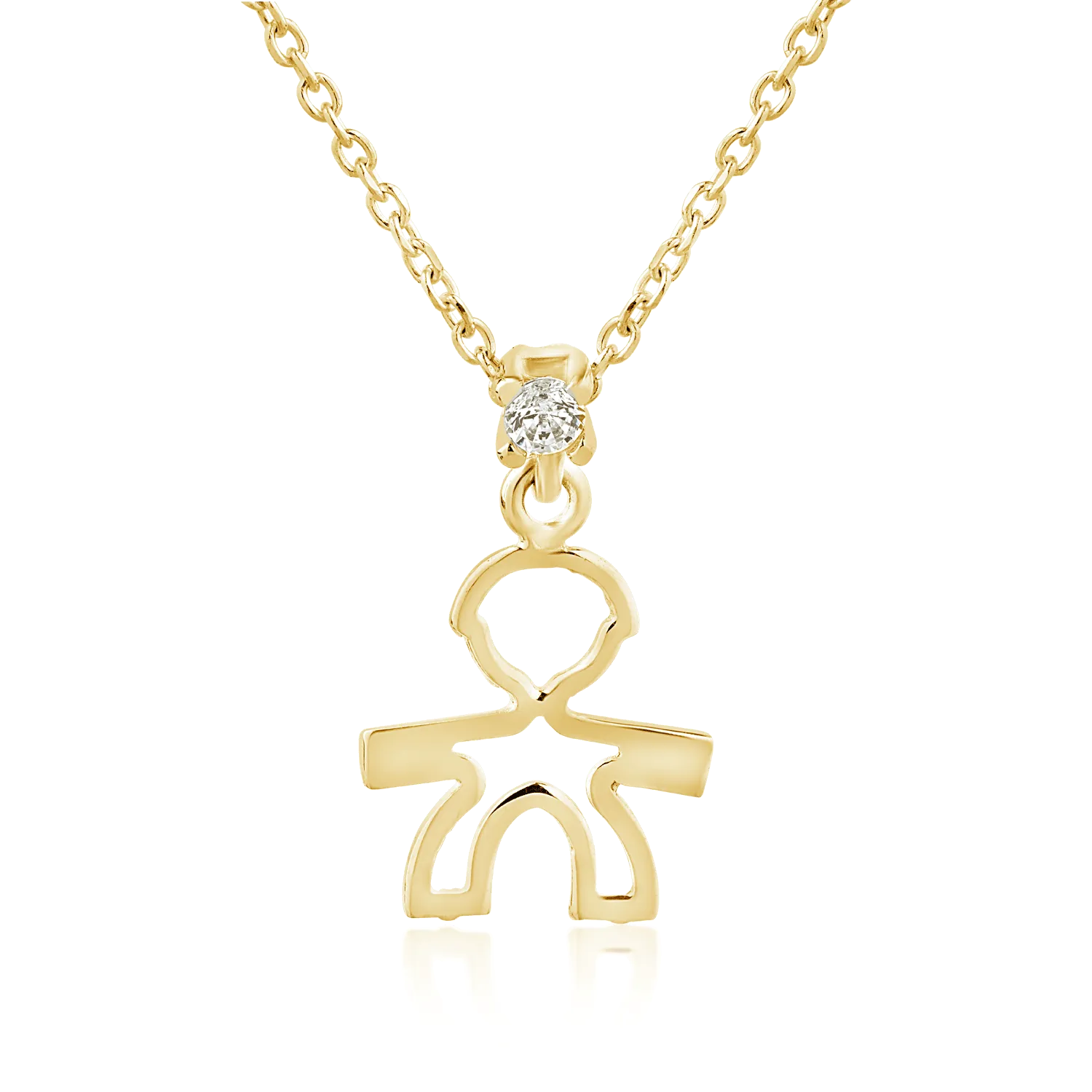 Yellow gold chain with pendant