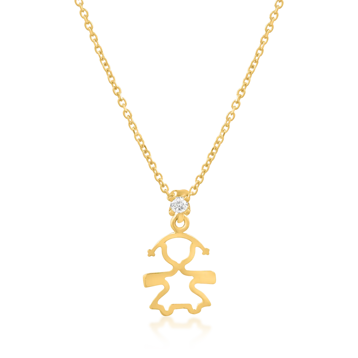 14K yellow gold pendant necklace