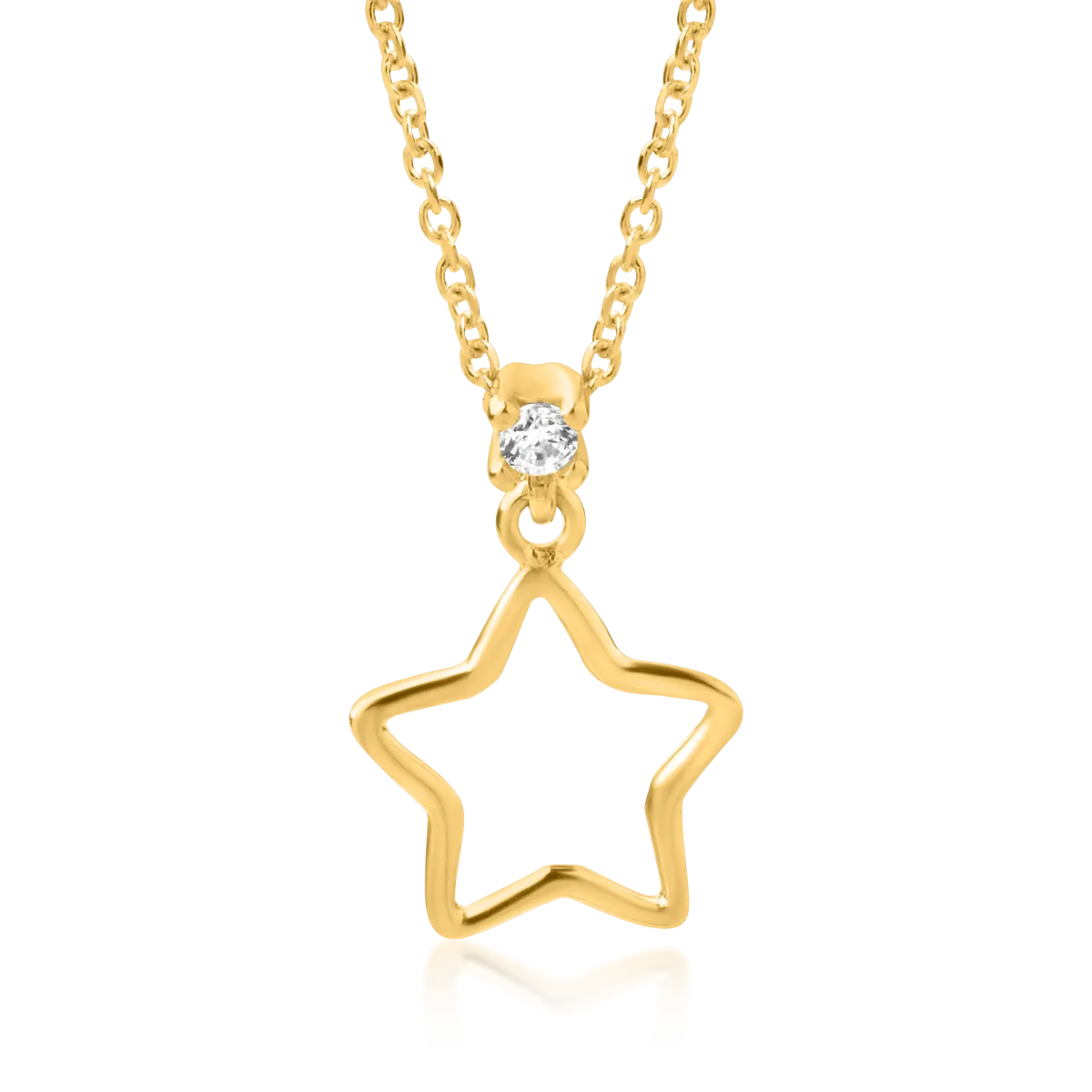 14K yellow gold pendant necklace