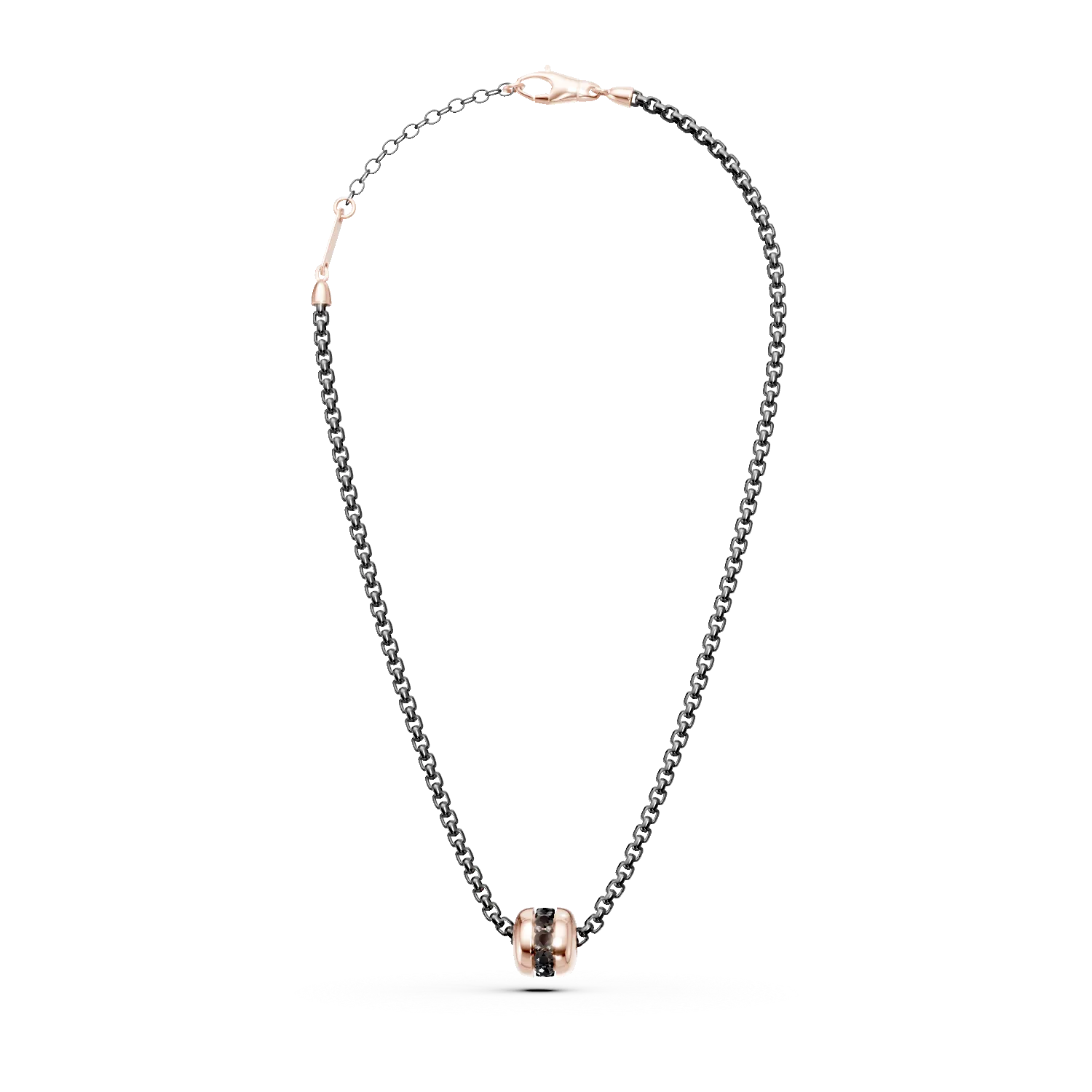 14K rose-black gold men chain