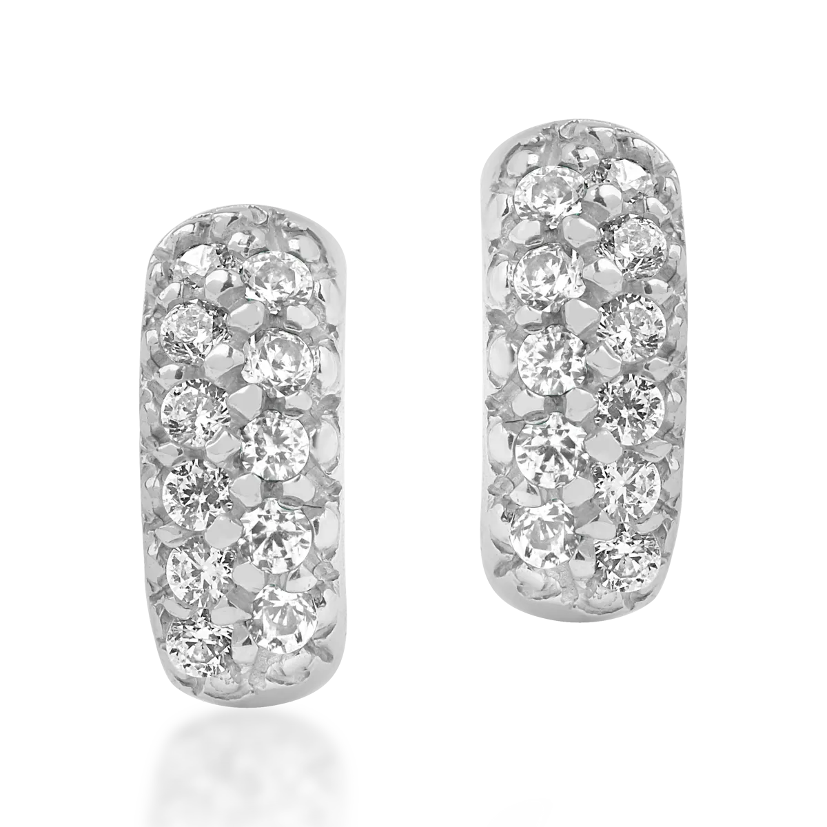 14K бели златни обеци-124089