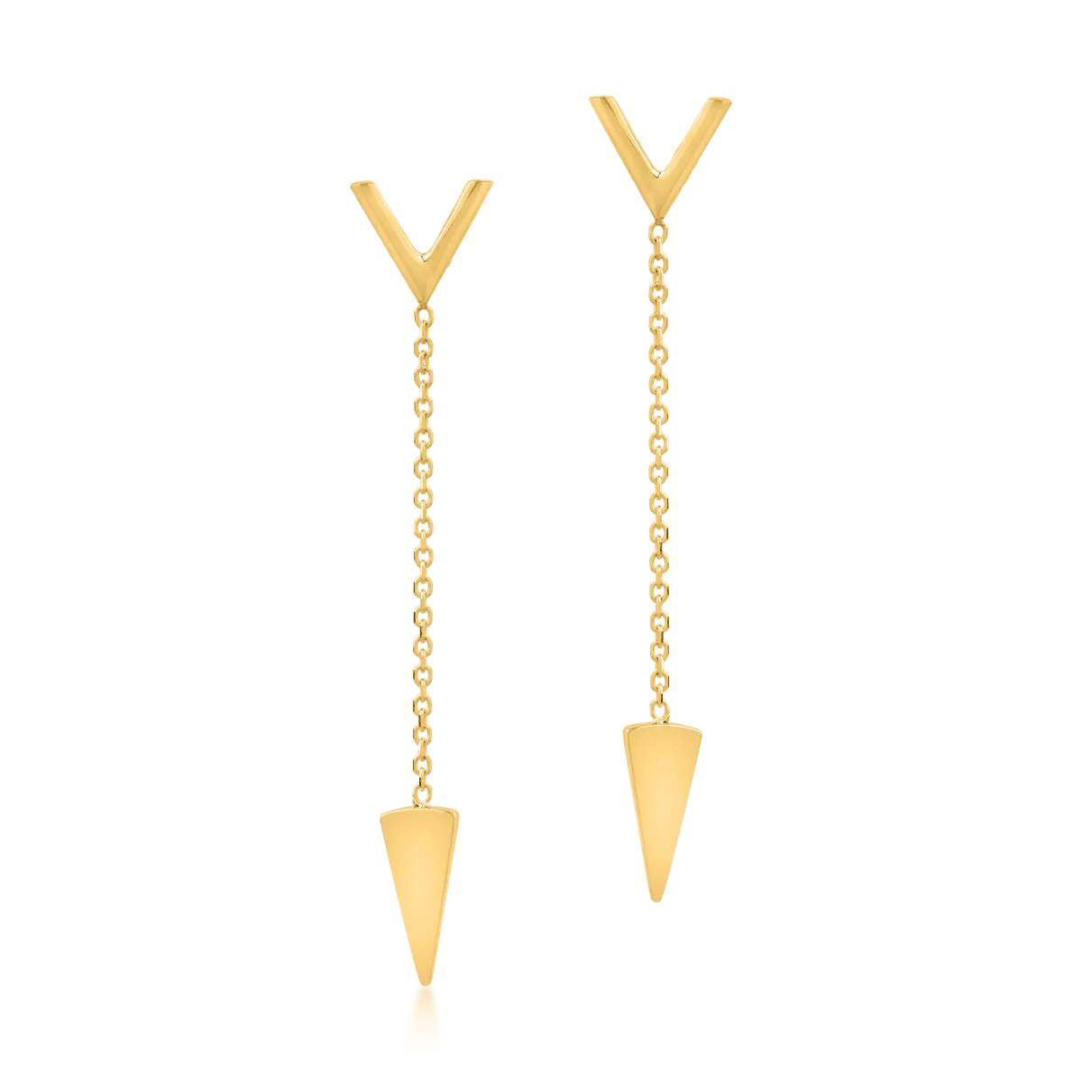 Cercei din aur galben de 14K - 1 | YEO