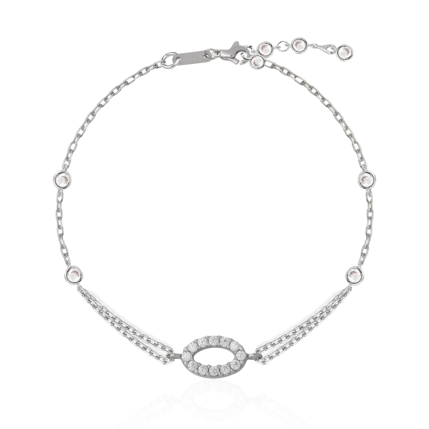 14K white gold bracelet-124118