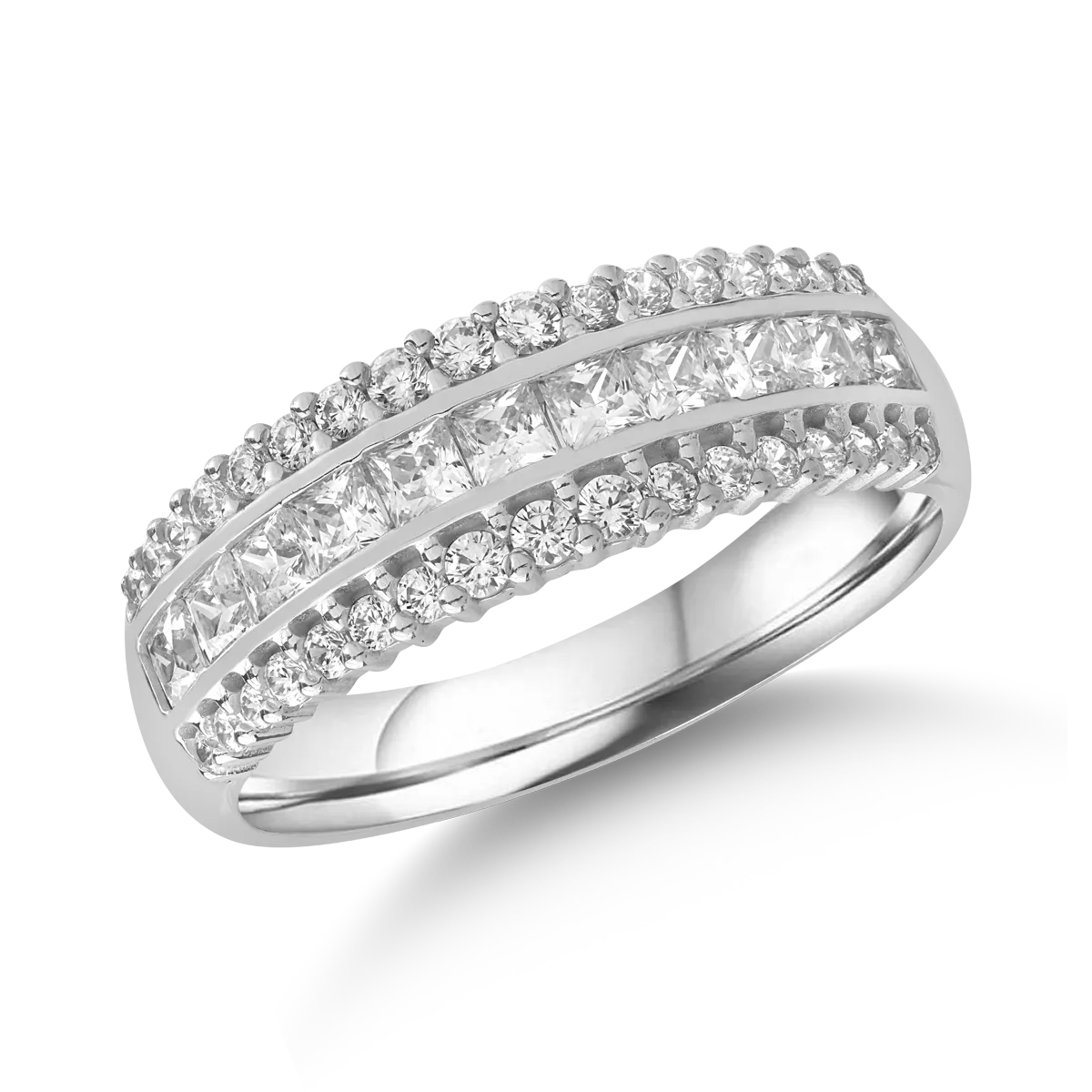 14K white gold ring