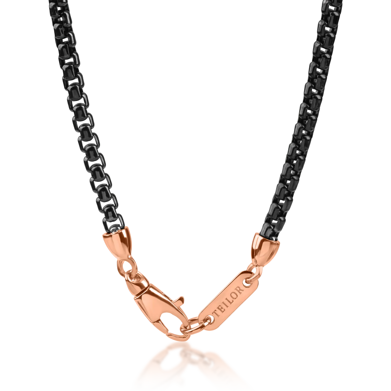 Black-rose gold men's chain