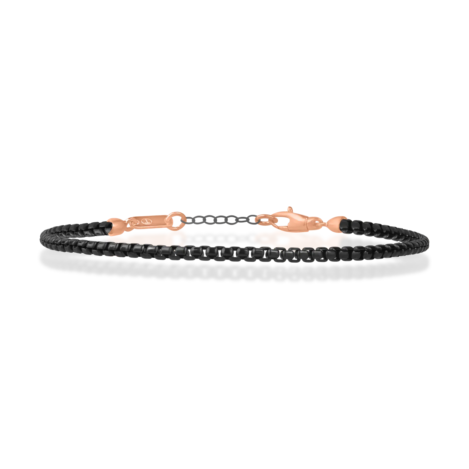 14K rose-black gold men's bracelet