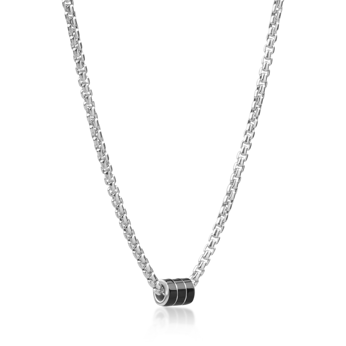 14K white gold men's chain