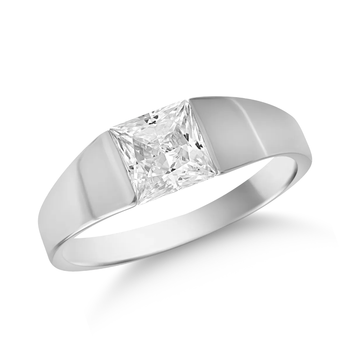 Inel din aur alb de 14K-124108