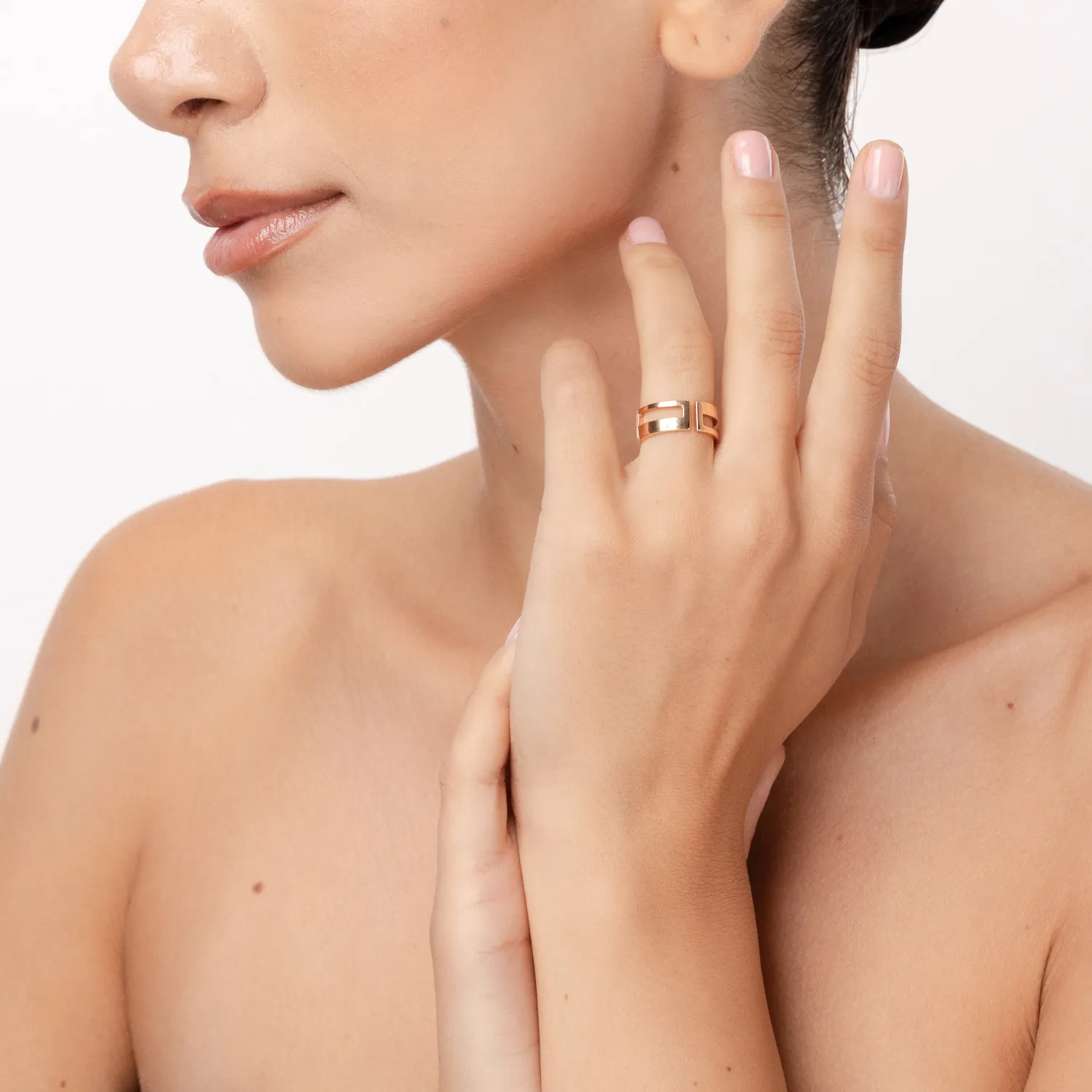 14K rose gold ring