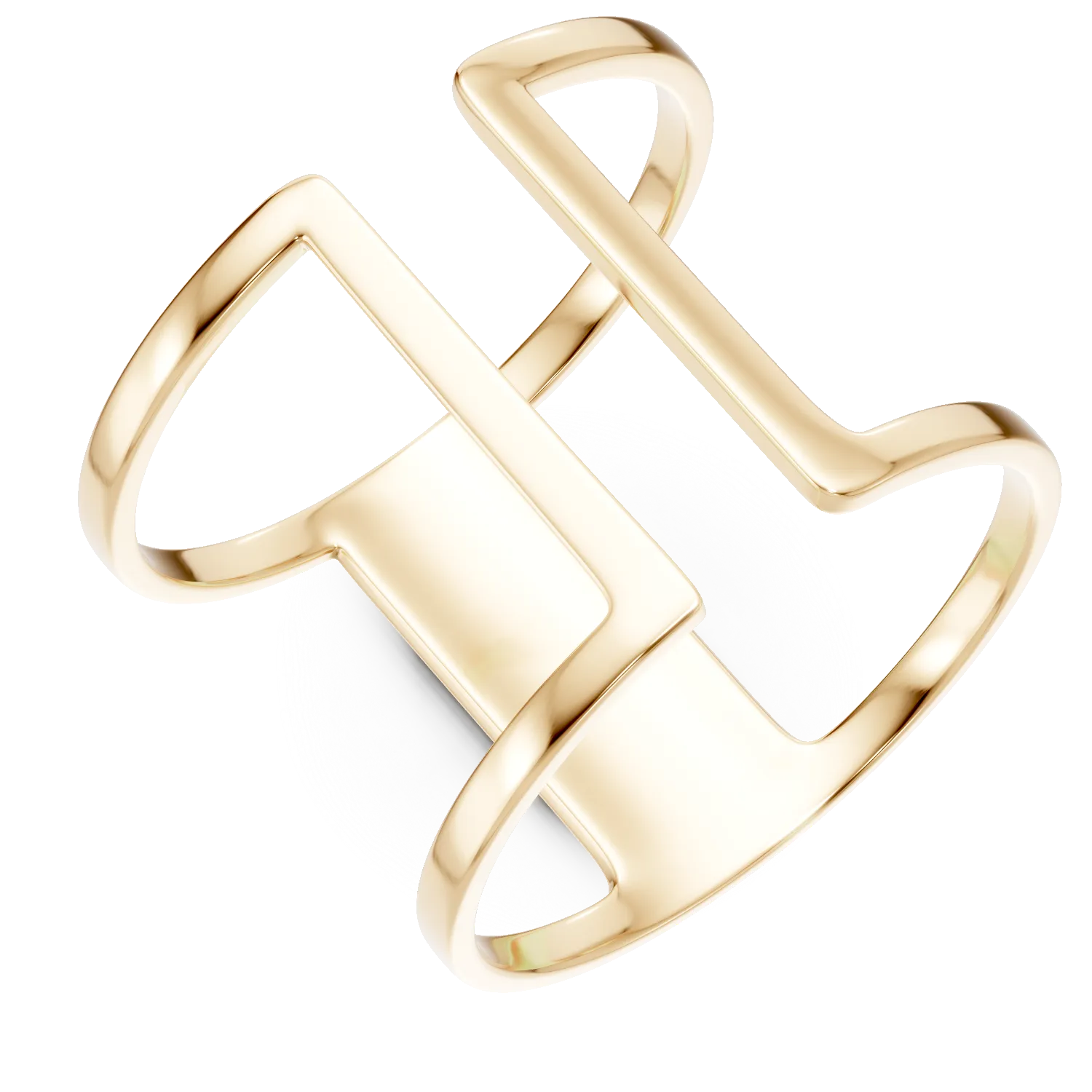 Yellow gold double ring