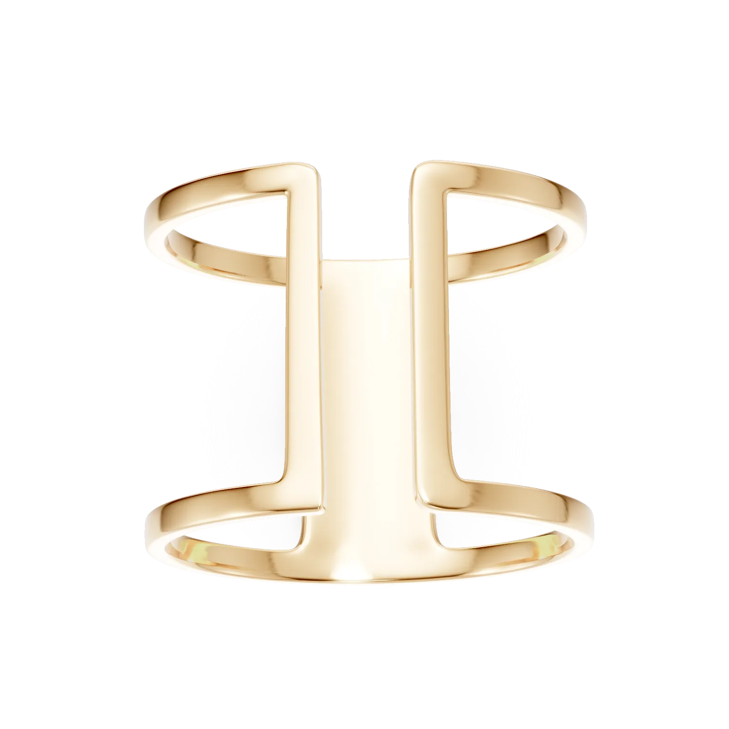 Yellow gold double ring