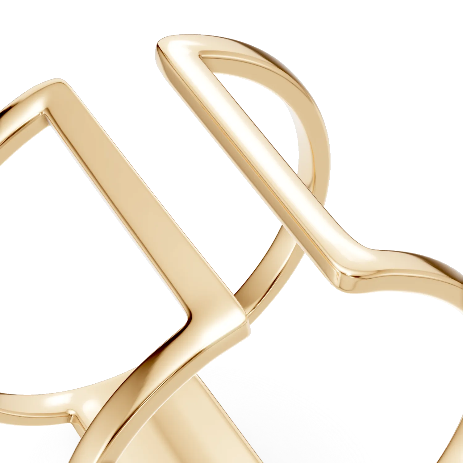 Yellow gold double ring