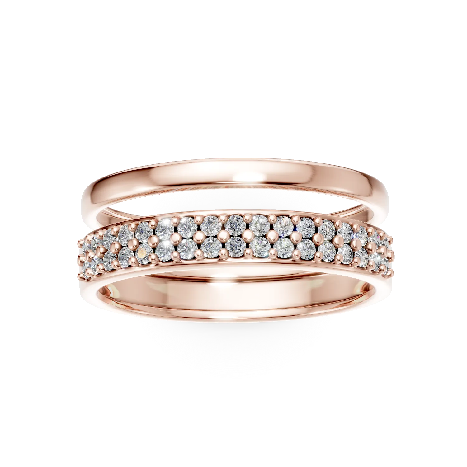 Inel din aur roz de 14K