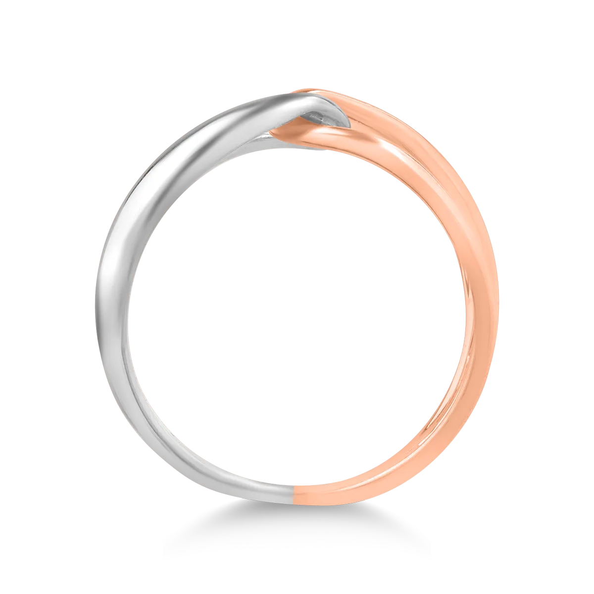 14K white-rose gold ring