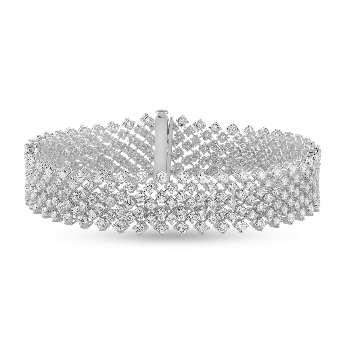 18K white gold bracelet with 9.3ct diamonds