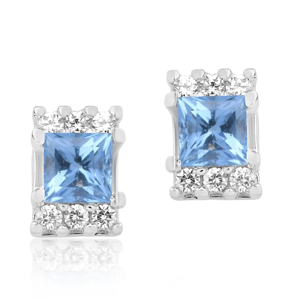 14K white gold earrings