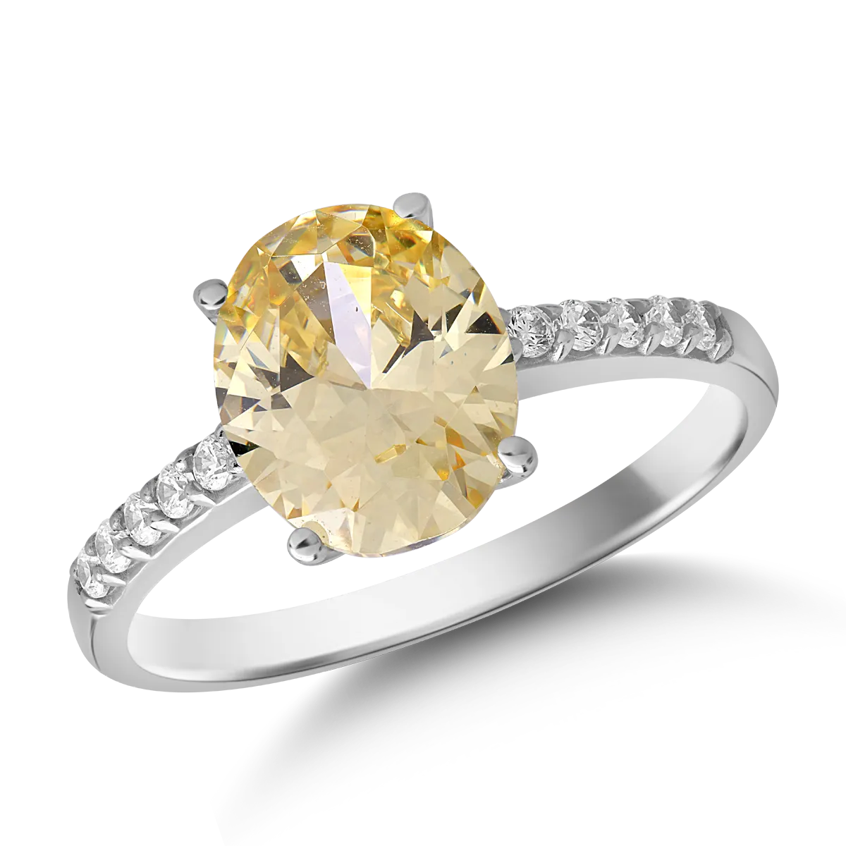 Inel din aur alb de 14K-124329