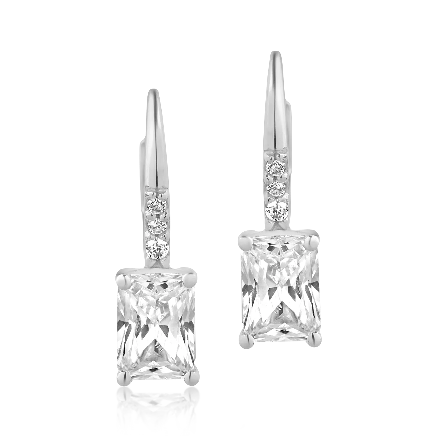 14K white gold earrings