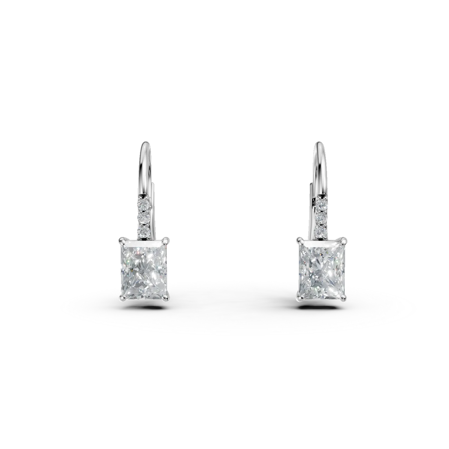 Kolczyki z białego 14K złota