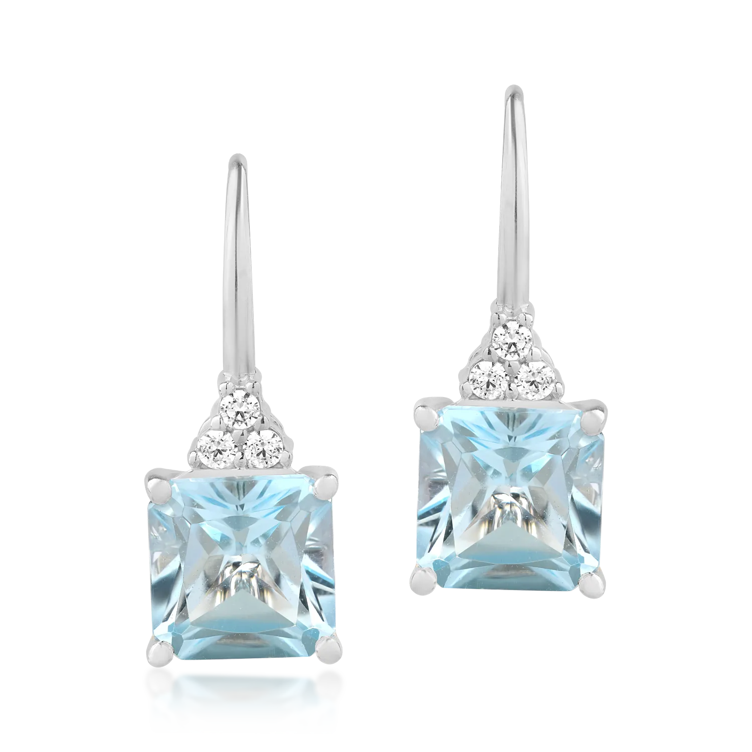 Cercei din aur alb de 14K-124436