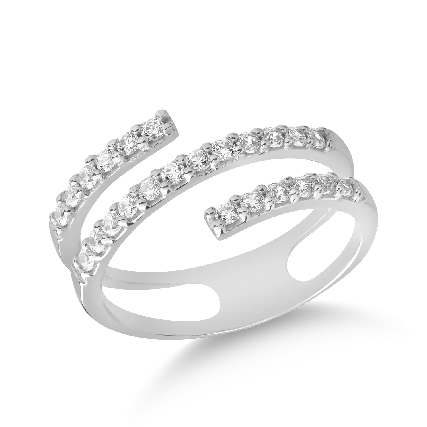 14K white gold ring