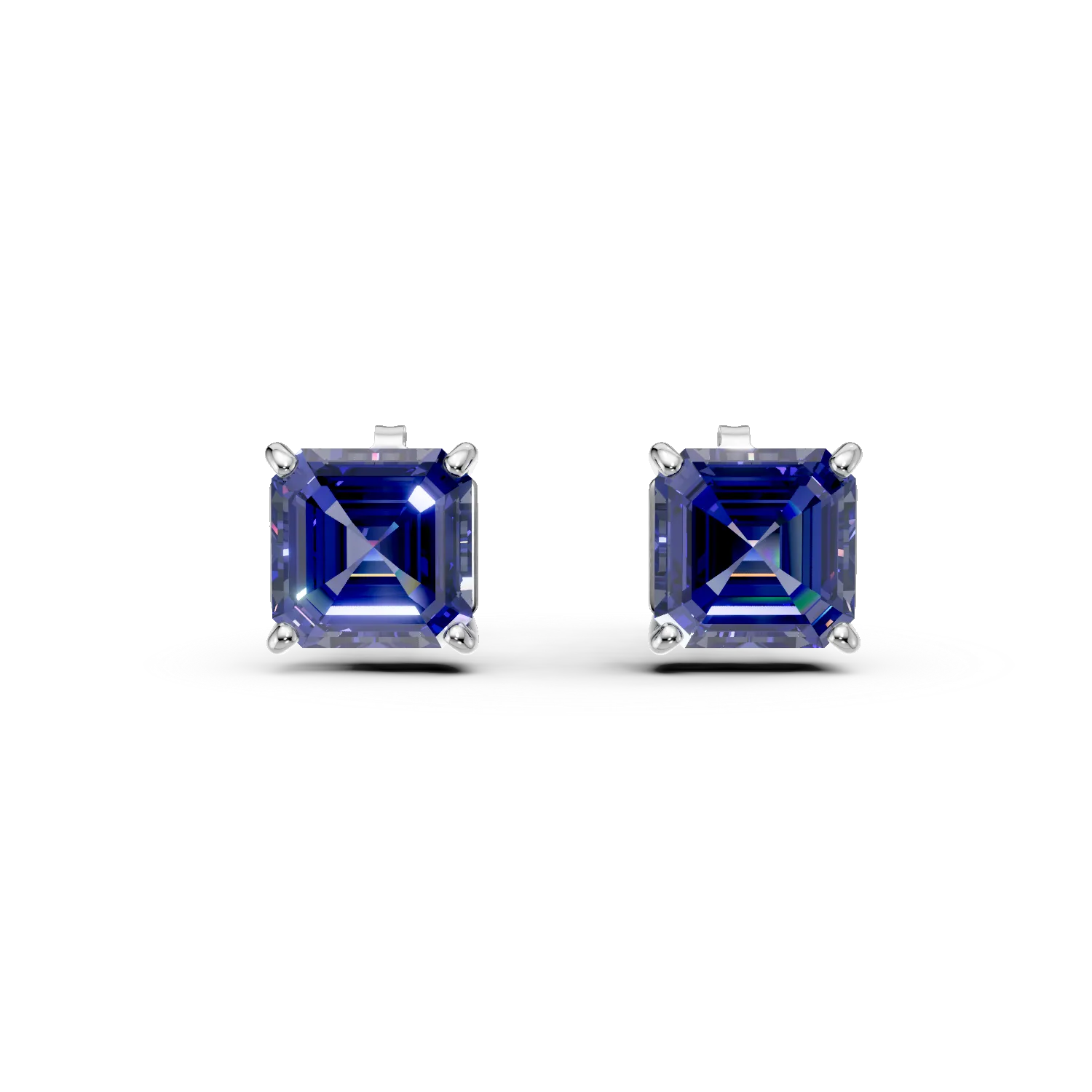 Kolczyki z białego 14K złota