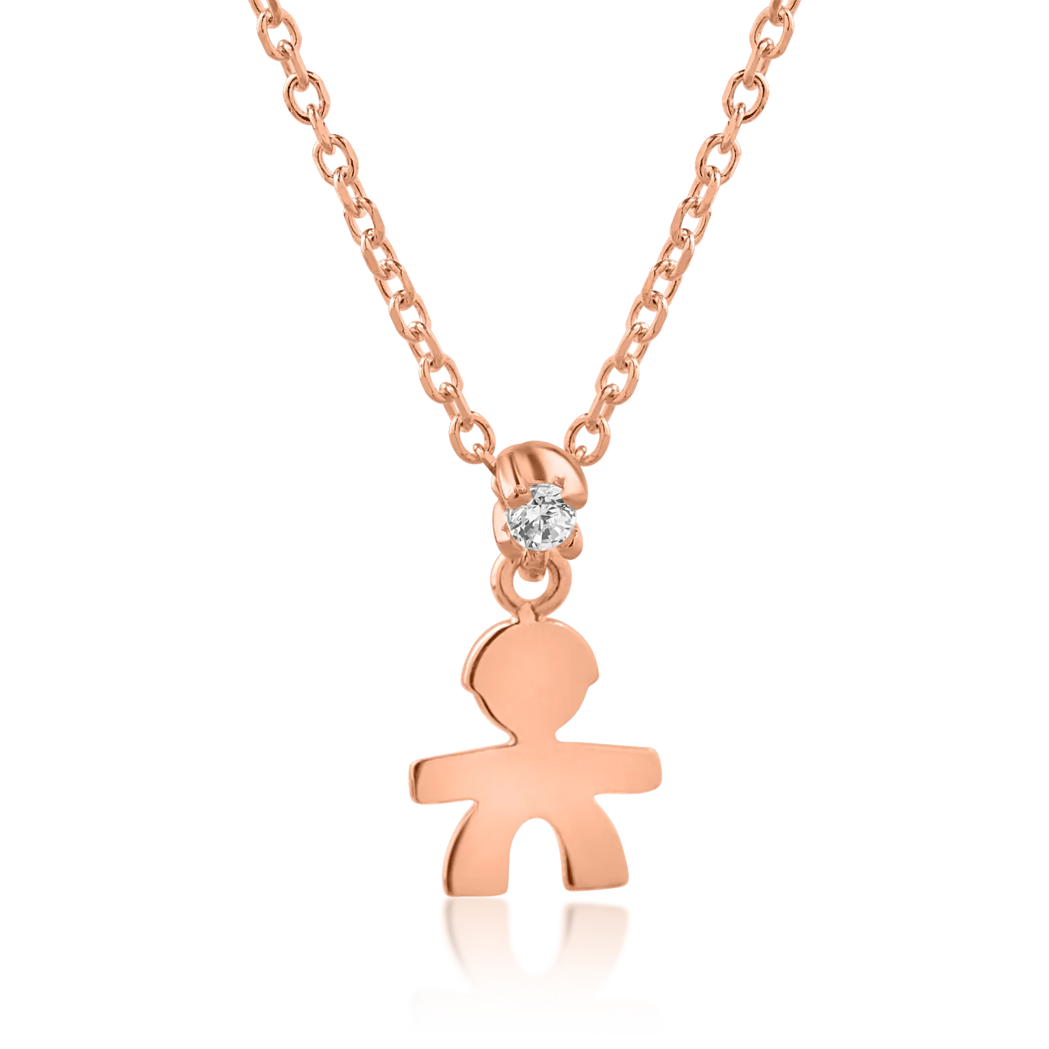 14K rose gold chain with pendant