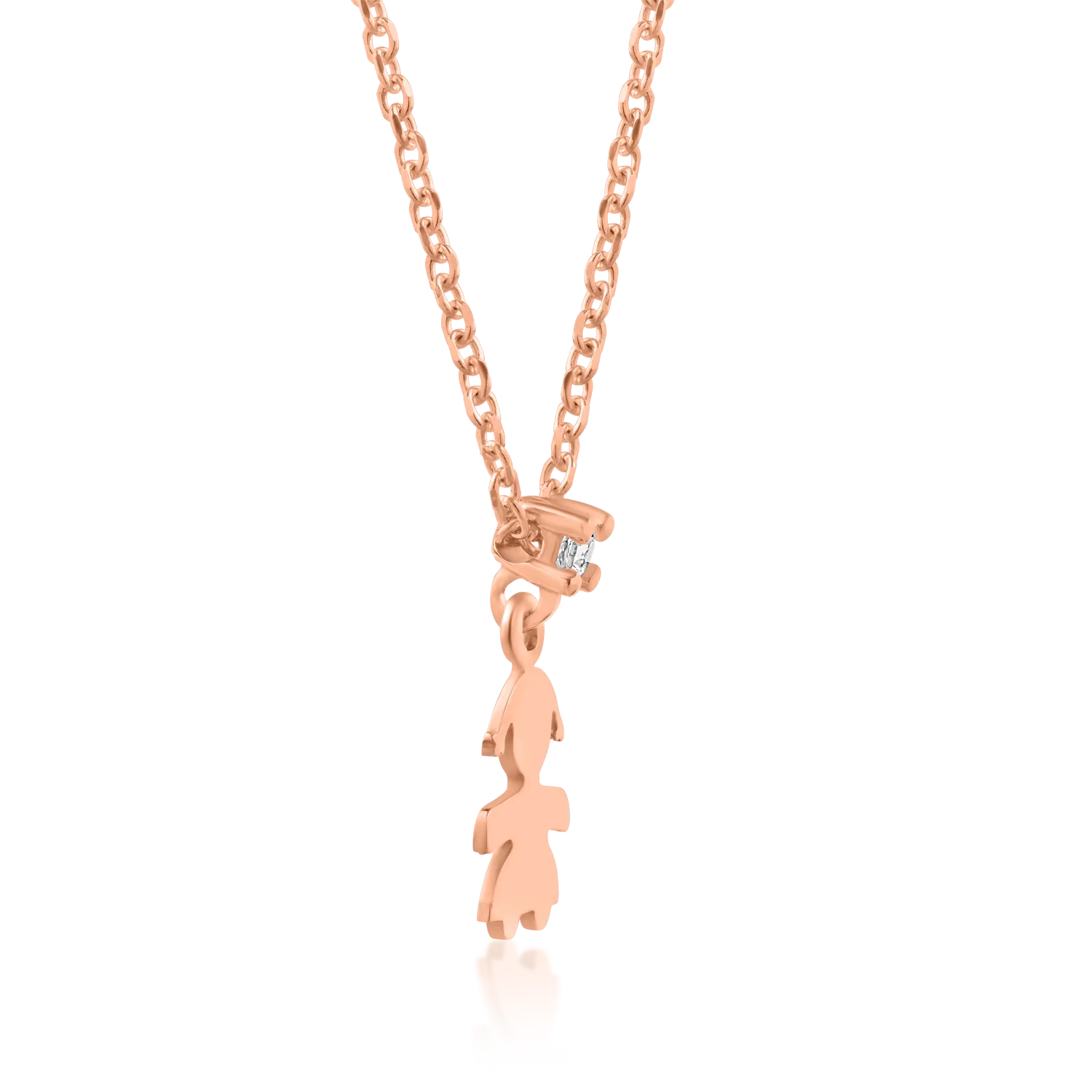 14K rose gold chain with pendant