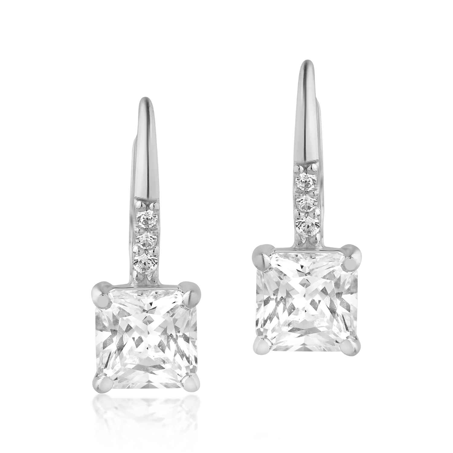 14K white gold earrings