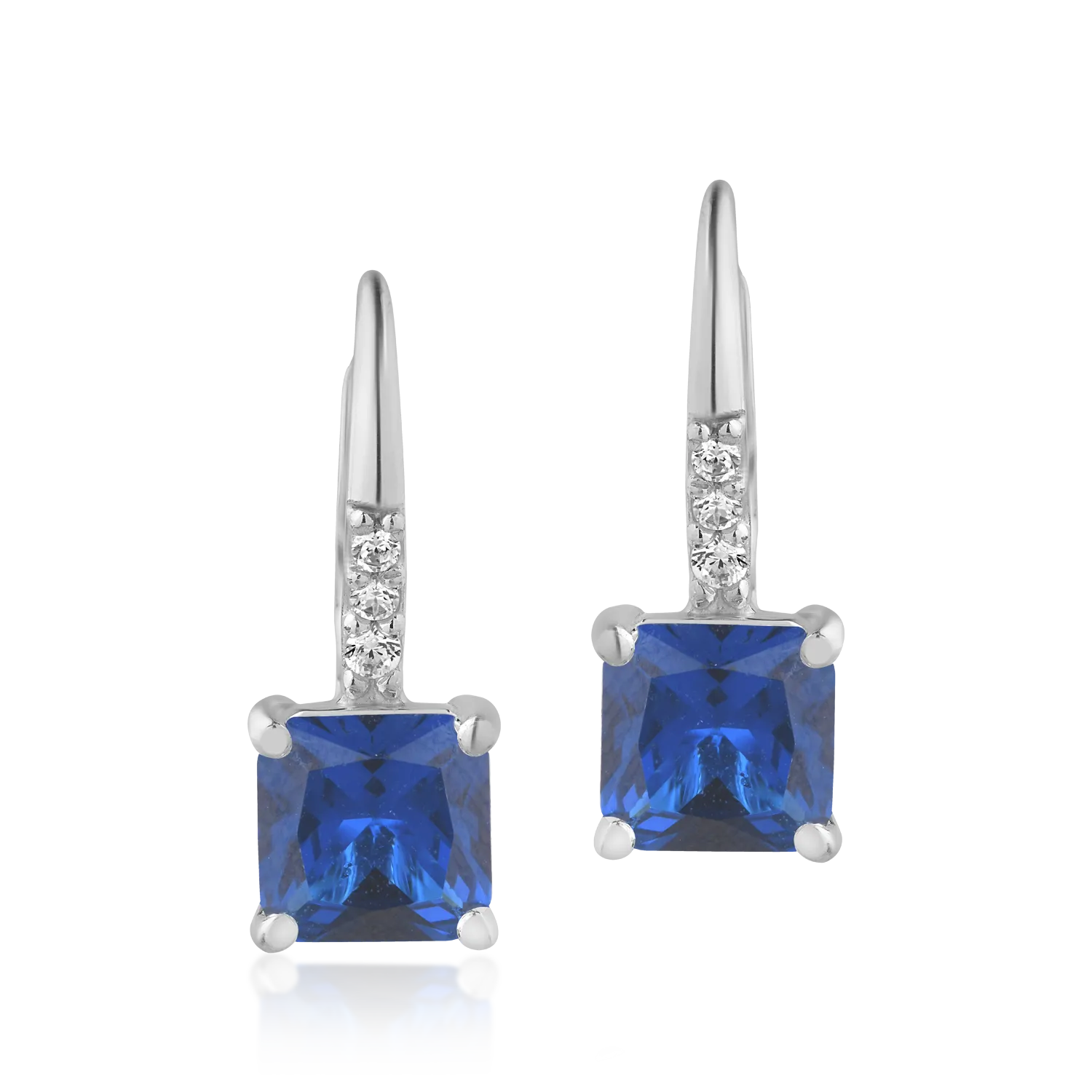 Cercei din aur alb de 14K-124449