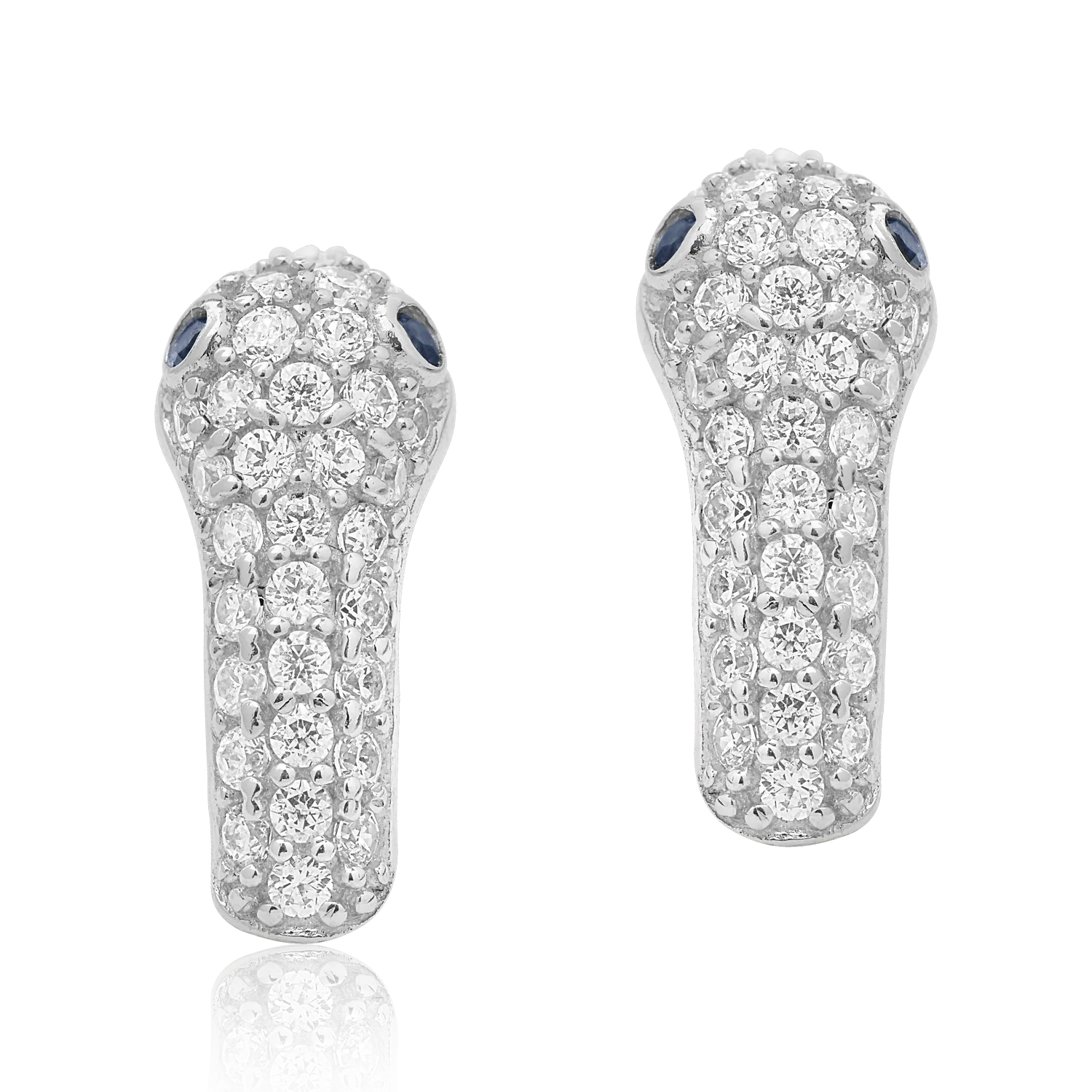 Cercei din aur alb de 14K-124450