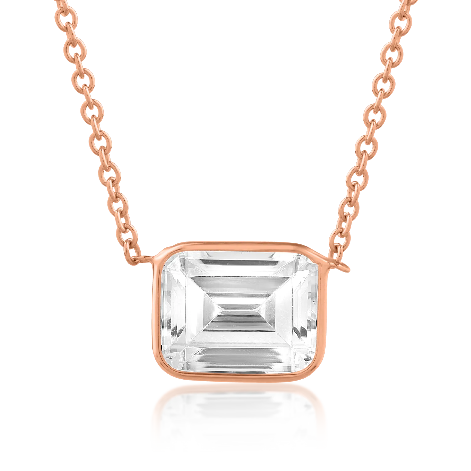 14K rose gold chain with pendant