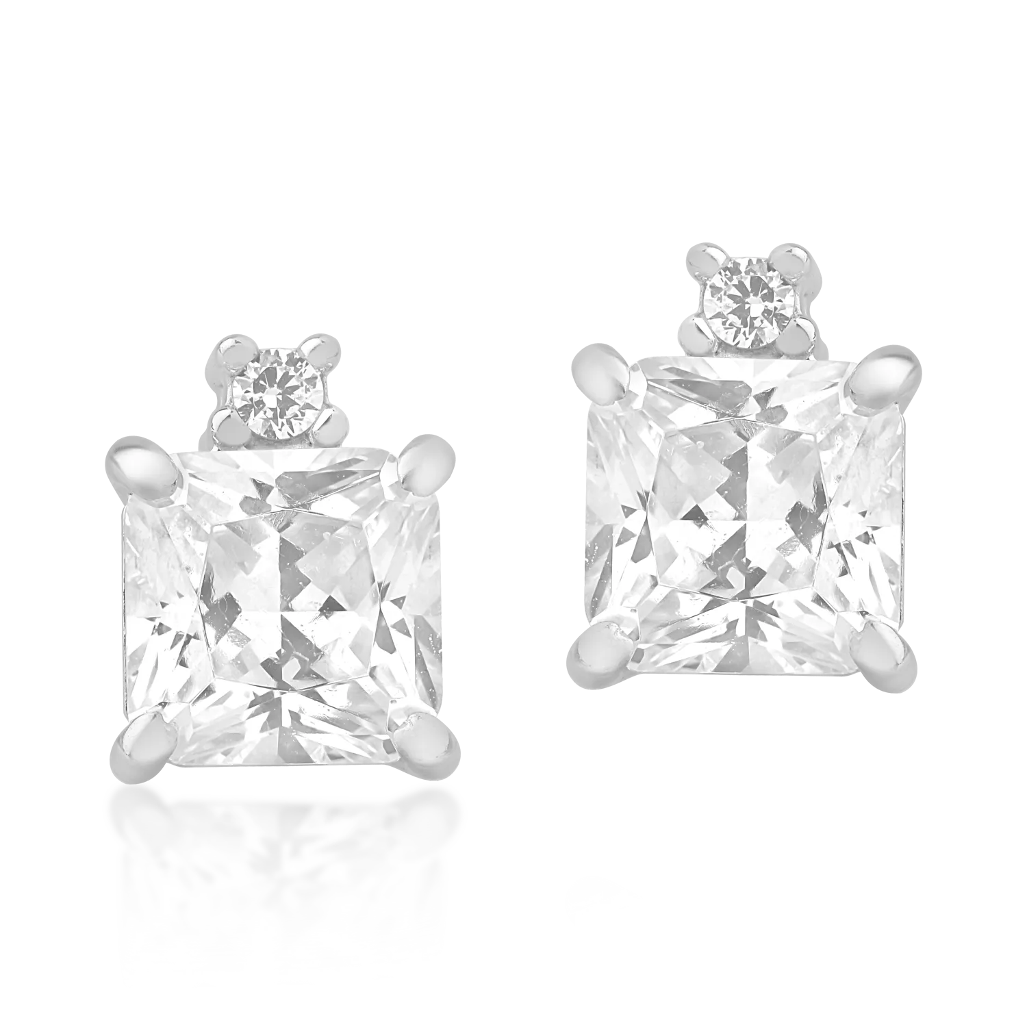 Cercei din aur alb de 14K-124455